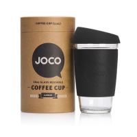 Joco Coffee Cup Glass Reusable Cup Black